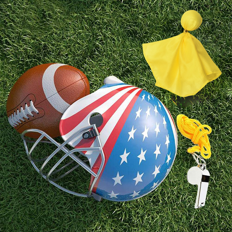 Flag Referee Props Penalty Flag Throwing Accessories Football Punishment Rugby Throwing Flag Blue Football Bean Bag