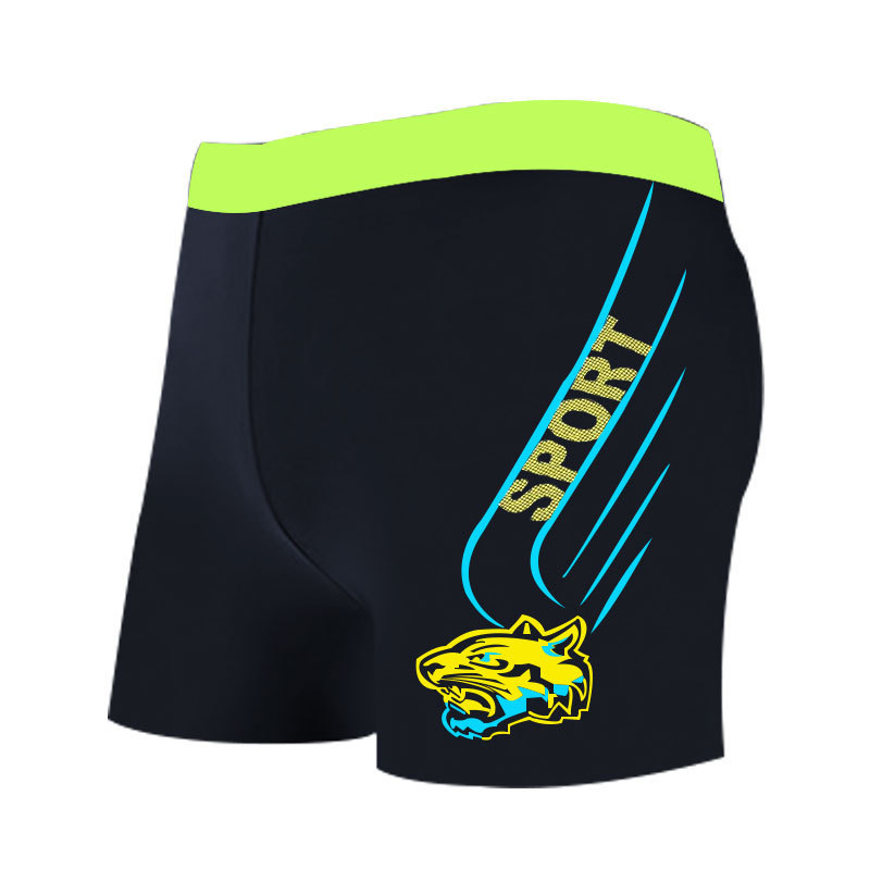 Swimming trunks men's enlarged and fattened hot spring swimming trunks quick-drying training anti-embarrassment boxer Sports men's swimming trunks wholesale