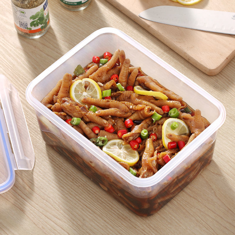Food grade fresh-keeping box refrigerator storage box kitchen microwave heating lunch box office worker lunch box with lid sealed