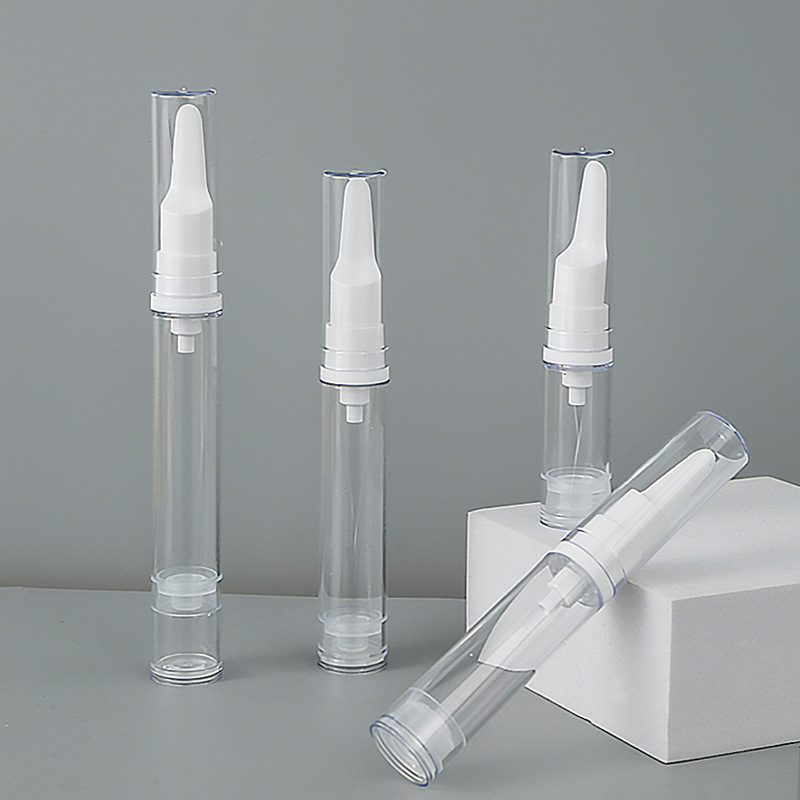 Factory supply 5ml10ml15ml transparent eye cream vacuum bottle Portable Press travel sub-bottling small sample bottle