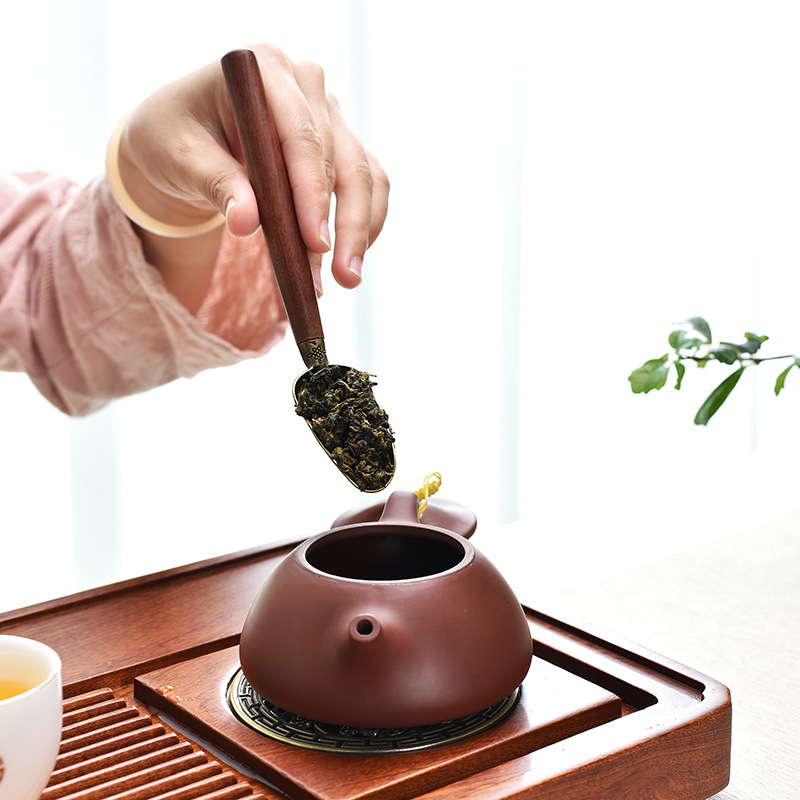 Ebony alloy teaspoon teaspoon tea shop Tea Shop Tea Tea Tea shovel spoon kung fu tea set tea ceremony accessories batch
