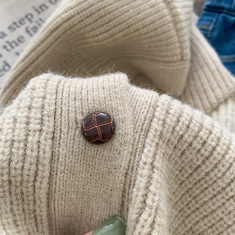Children's sweater baby hooded sweater 0-6 years old autumn Korean children's clothing girls solid color cardigan boys coat
