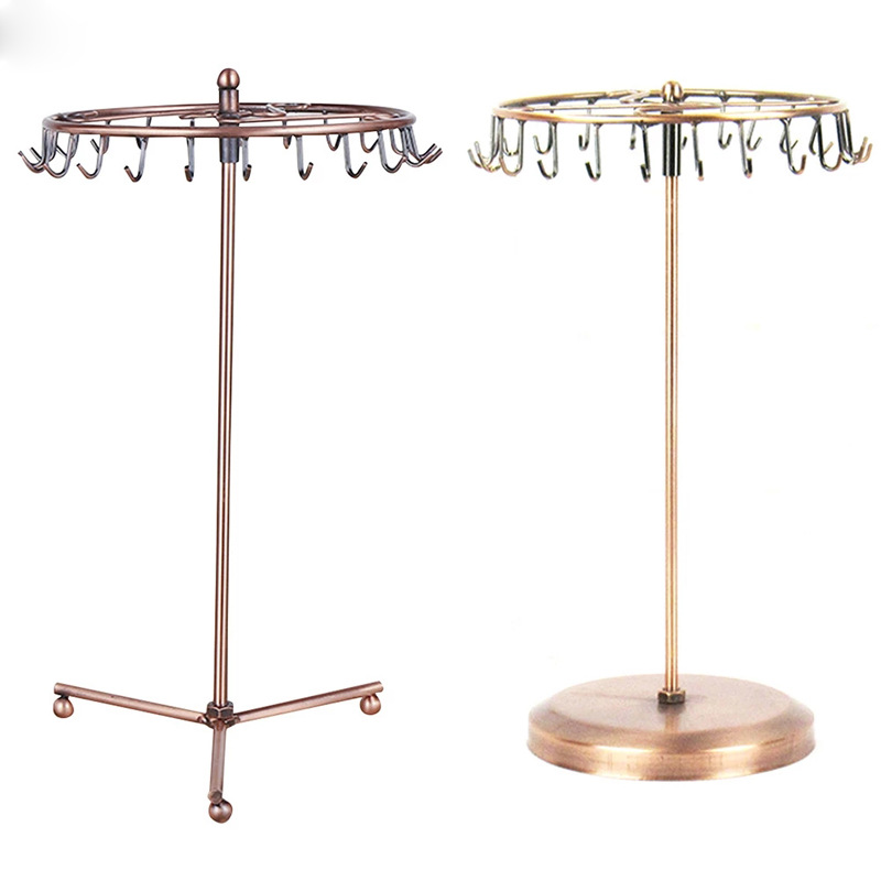 Iron Jewelry Display Rack Removable Necklace Rack Desktop Earrings Storage Rack 23 Hook Jewelry Display Rack