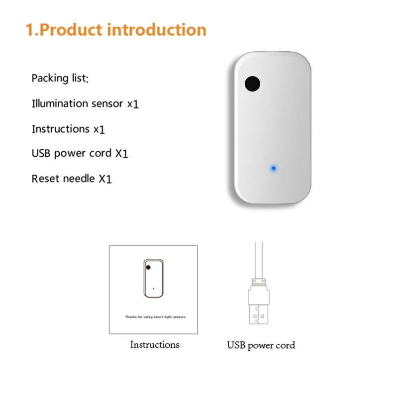 Graffiti smart home wifi light sensor home linkage smart zigbee brightness light detector