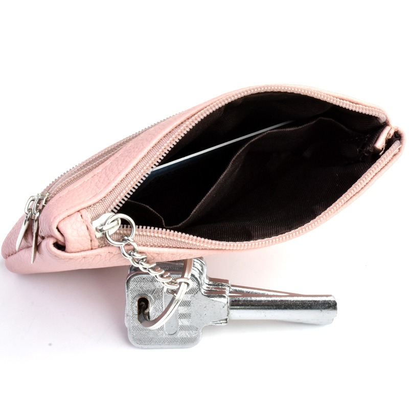 Bolso para llaves de estilo coreano para mujer, de color macarrón, minimonedero sencillo de color sólido para madres, tarjetero pequeño portátil de varias capas, suave_voghion.com