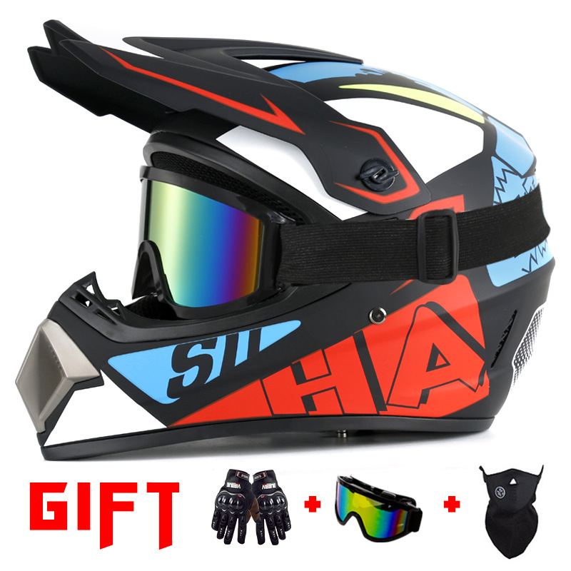 Foreign trade for [send three sets] VIRTUE kart cross-country helmet electric car helmet mountain speed drop helmet
