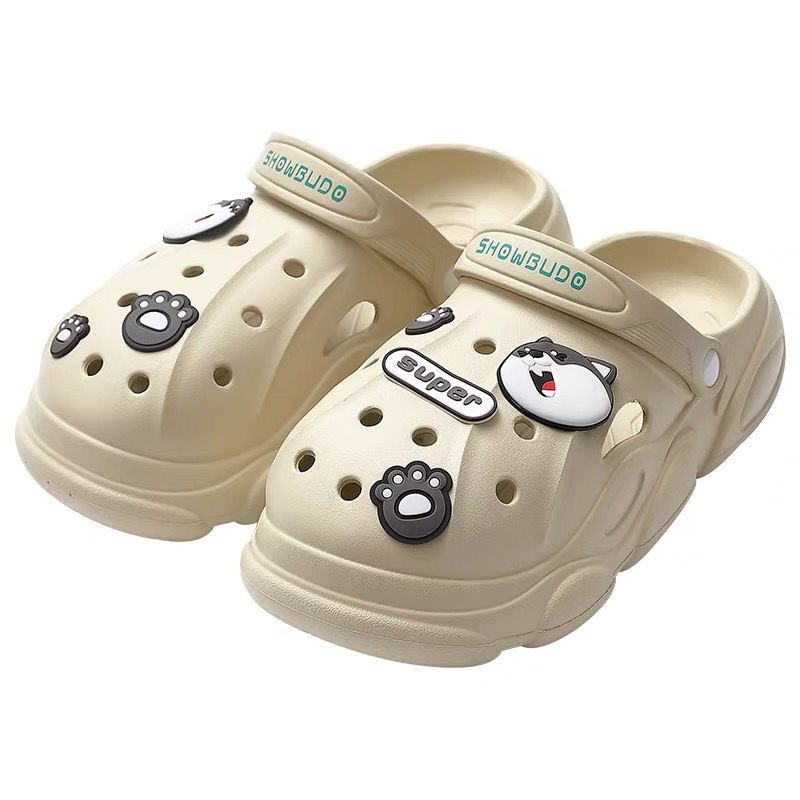 Hole Shoes Men's Summer Outer Wear 2023 New Arrival Cartoon Thick-soled Non-slip Beach Sandals Men's Half Slippers