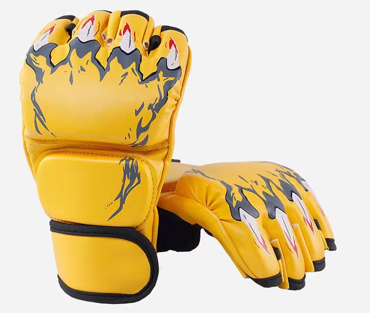 Sanda Boxing Fighting Training Gloves Actual Combat MMA Gloves Extra-large Thickened Wear-resistant Fitness Gloves_voghion.com