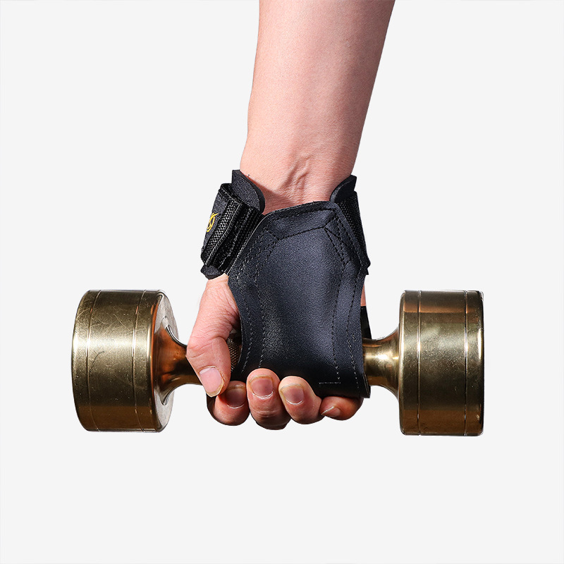 PVC cowhide Palm protection fitness palm protection equipment non-slip wear-resistant wrist protection hard pull grip belt booster belt cross-border