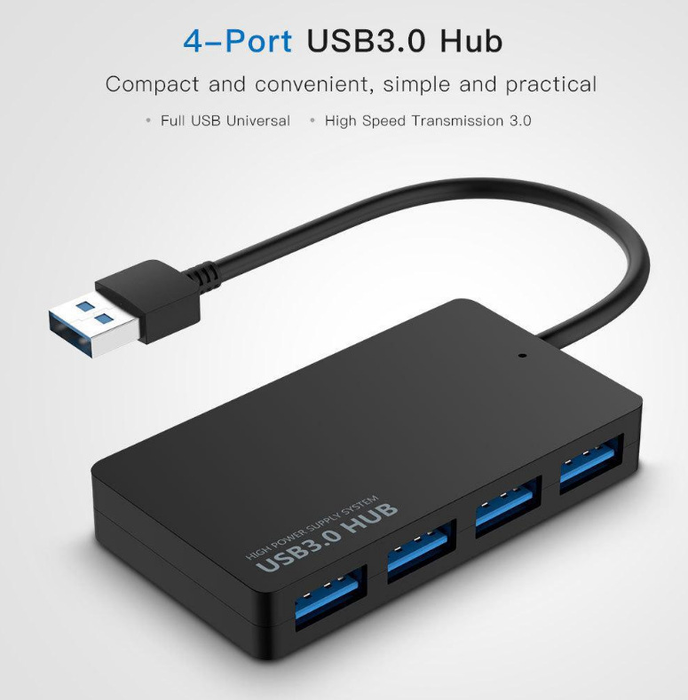 Ultra-thin 4-port USB3.0HUB hub splitter typecusbhub one-to-four USB extender docking station