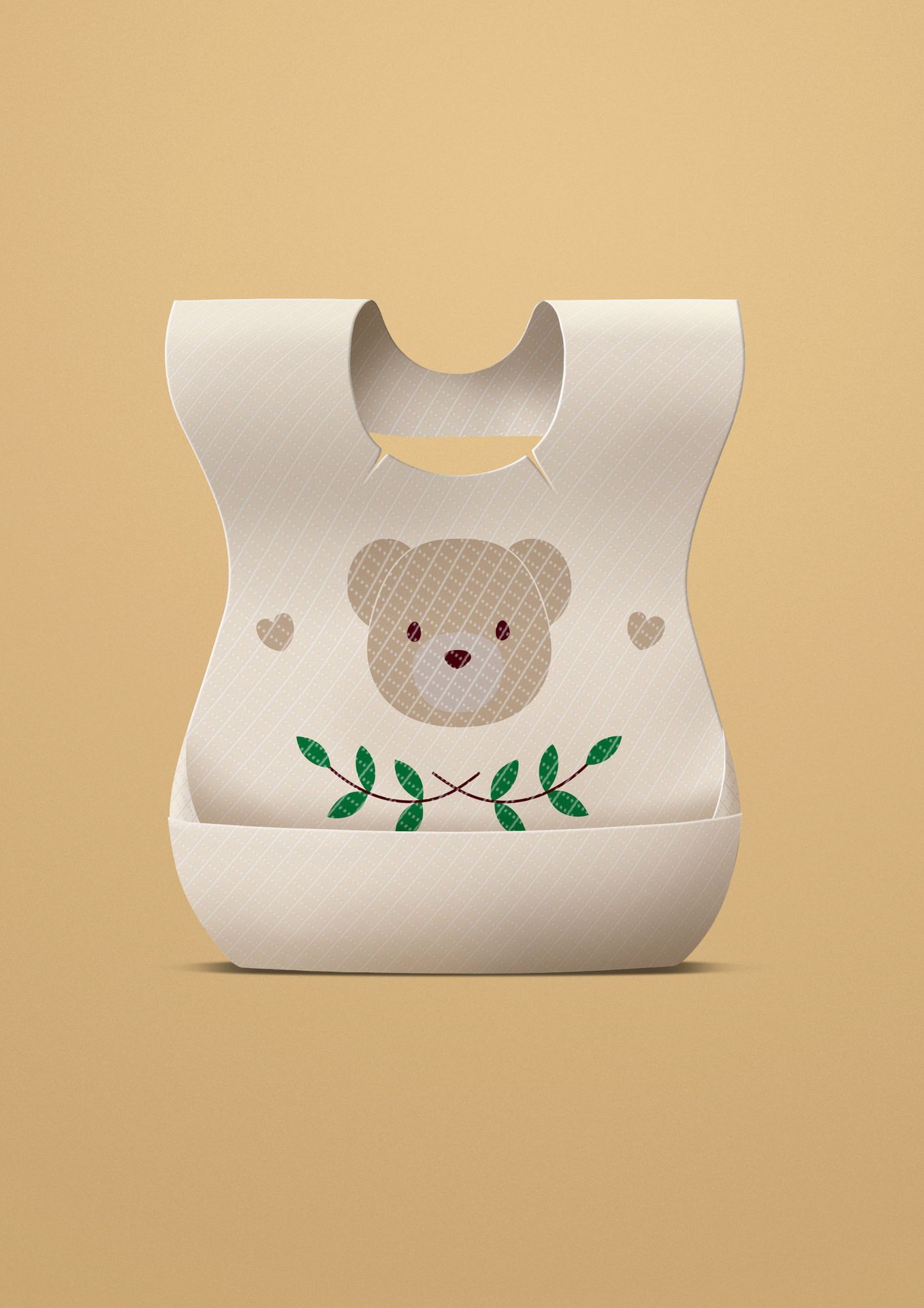 Factory direct disposable baby baby saliva towel baby wash-free waterproof food bag around generation baby