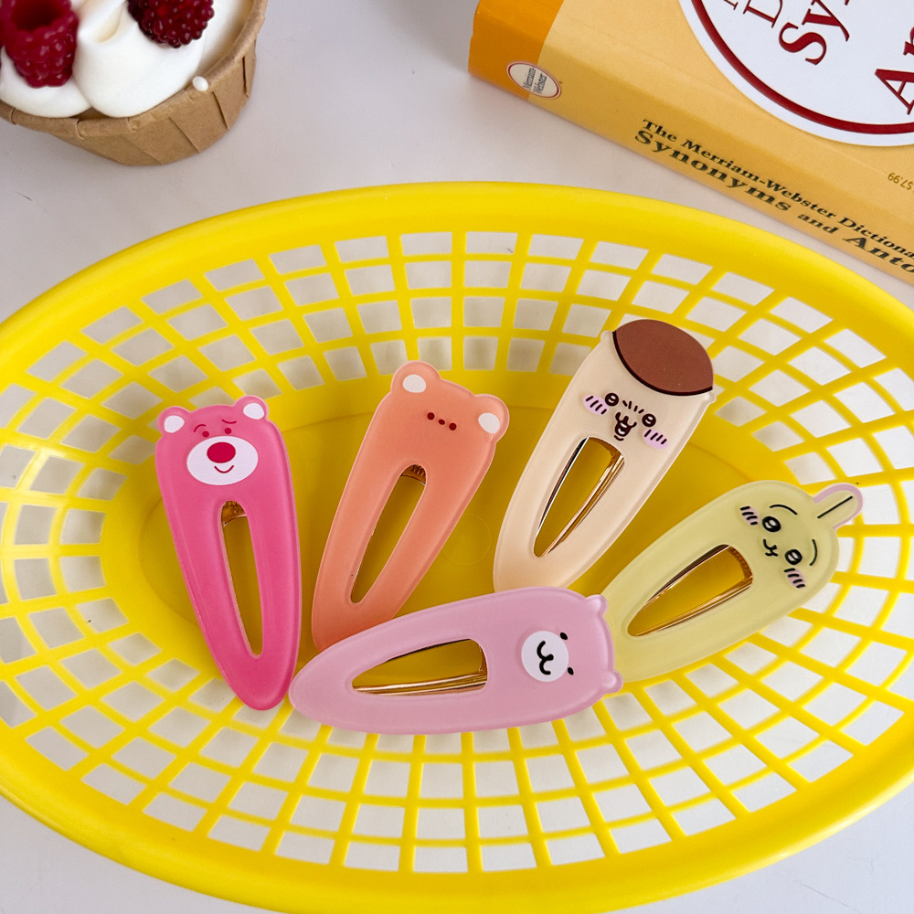 Cartoon small animal duckbill hairpin female forehead bangs side broken hair clip cute student headdress hair accessories_voghion.com