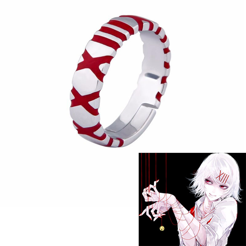 Anime tokyo ghoul ring Jingwu Shi made adjustable ring men and women tokyo ghoul ring