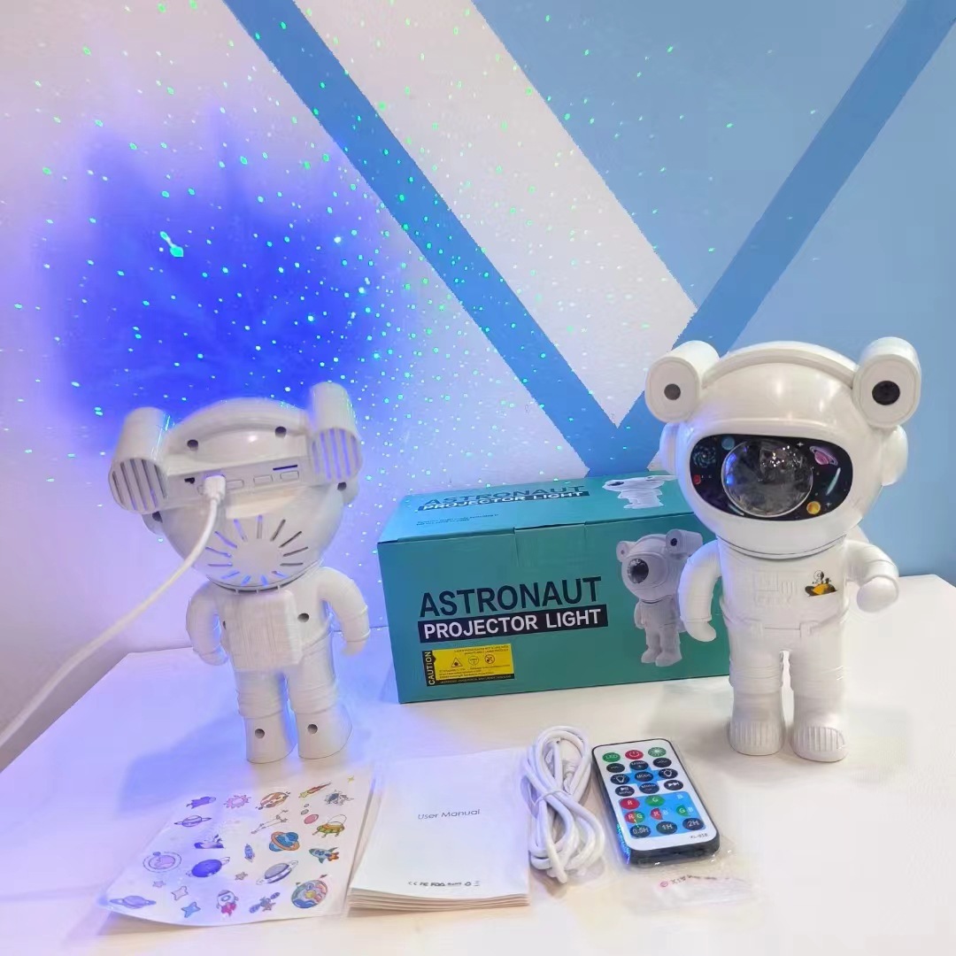 Cross-border astronaut voice control projection lamp aurora starry sky atmosphere astronaut lamp bluetooth music projector night light