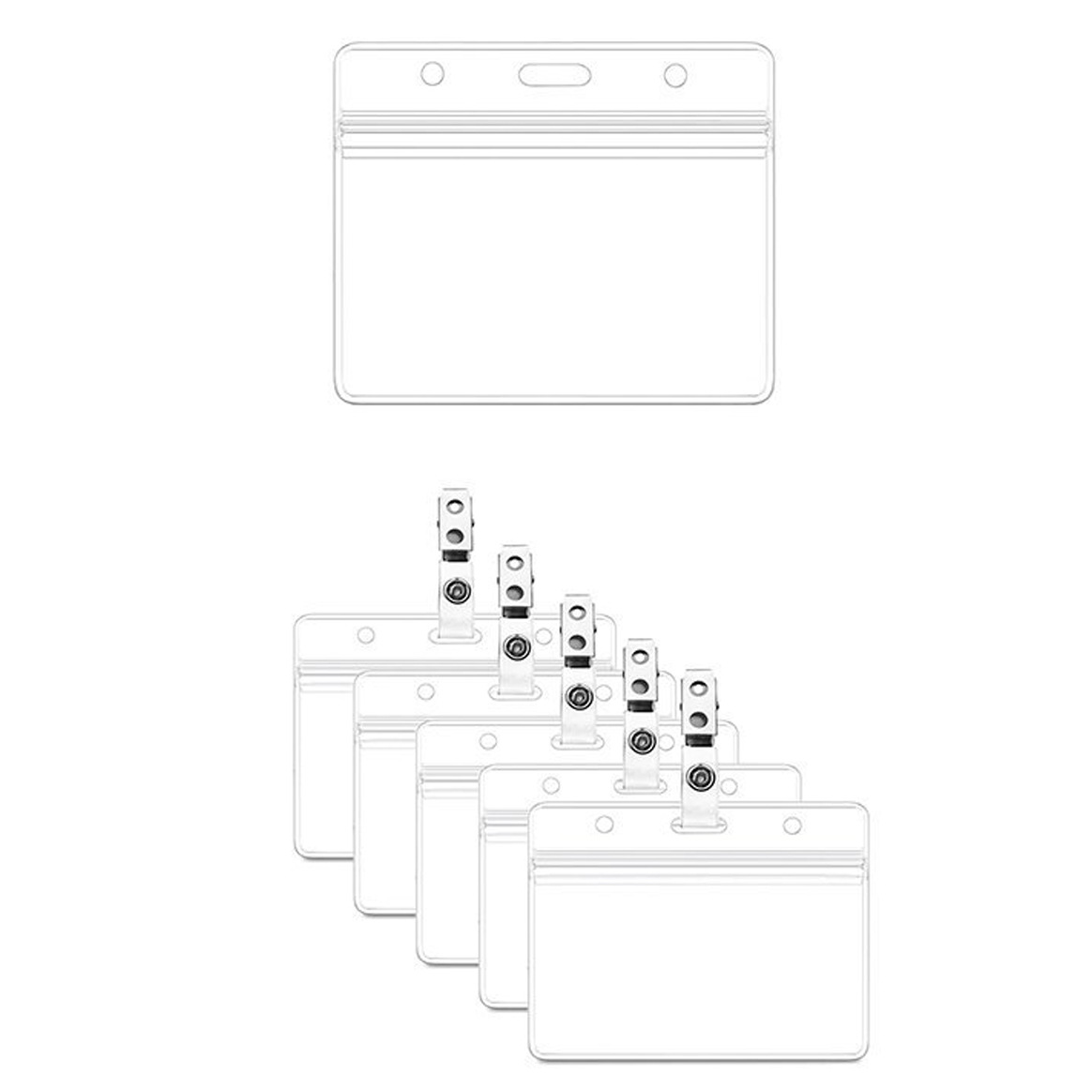 Student neck PVC soft badge cover waterproof card nucleic acid detection card cover transparent exhibition card work card brand