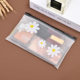 Daisy zipper bag hair ring bag Korean small fresh zipper bag translucent finger frosted storage bag spot wholesale