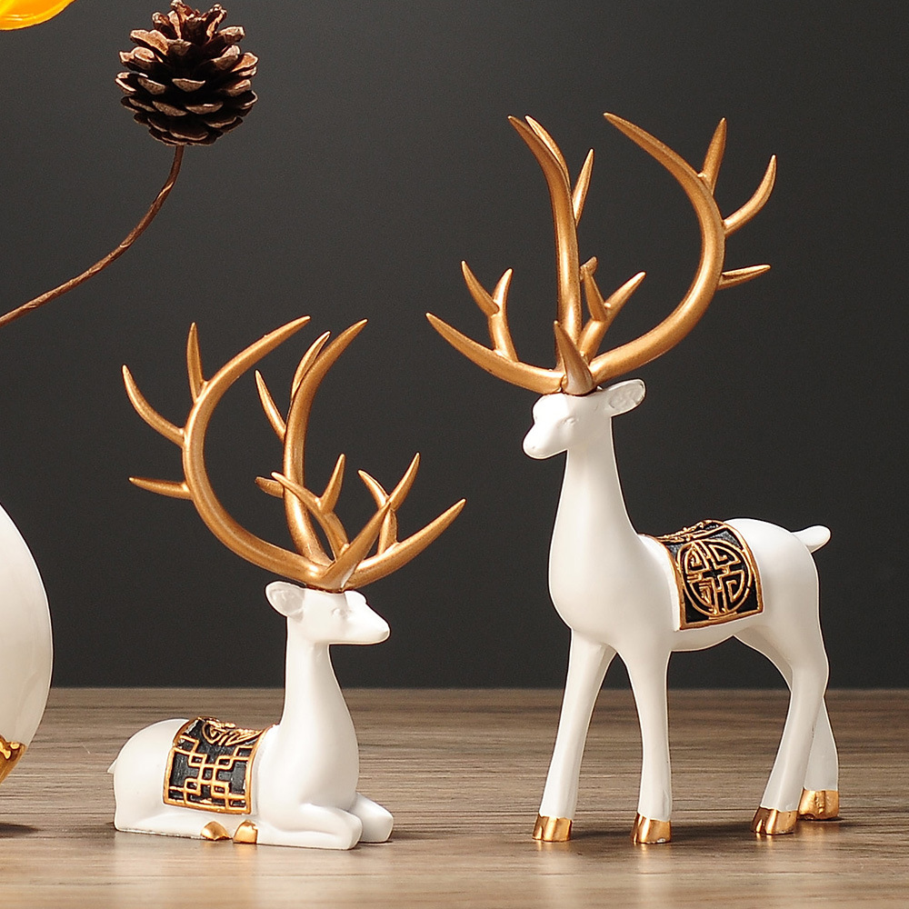 Wholesale TV cabinet wine cabinet decorations desktop deer ornaments ceramic creative home furnishings crafts spot