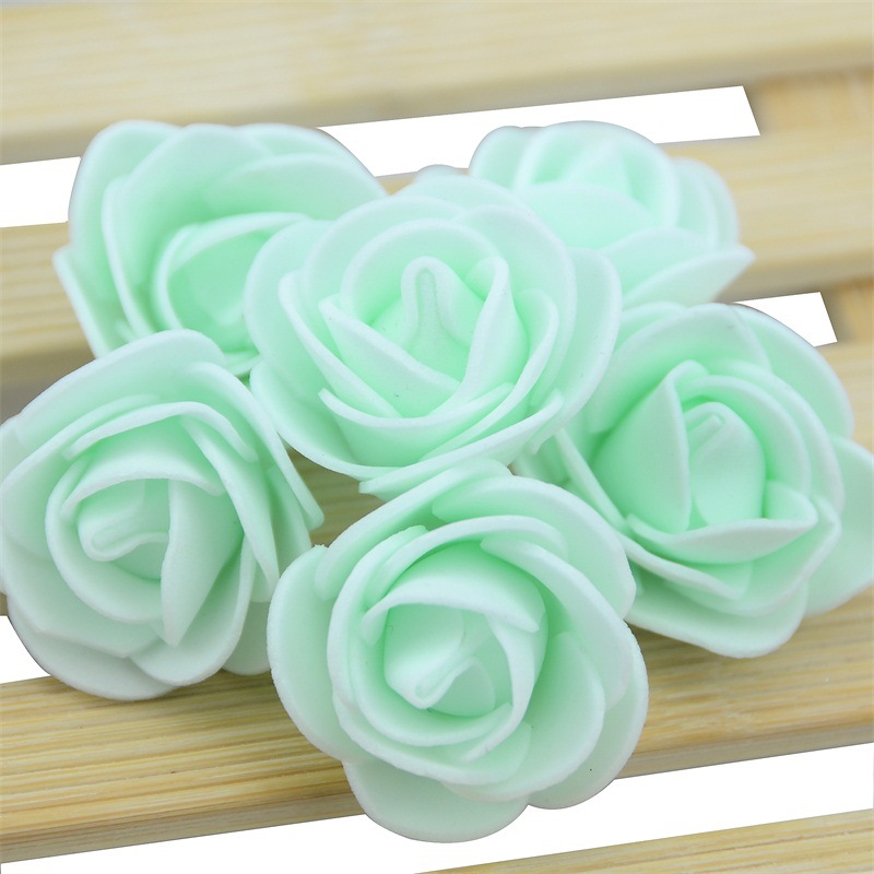 Factory Direct simulation 3.5cm foam flower diy bear accessories rose wedding fake flower for wholesale