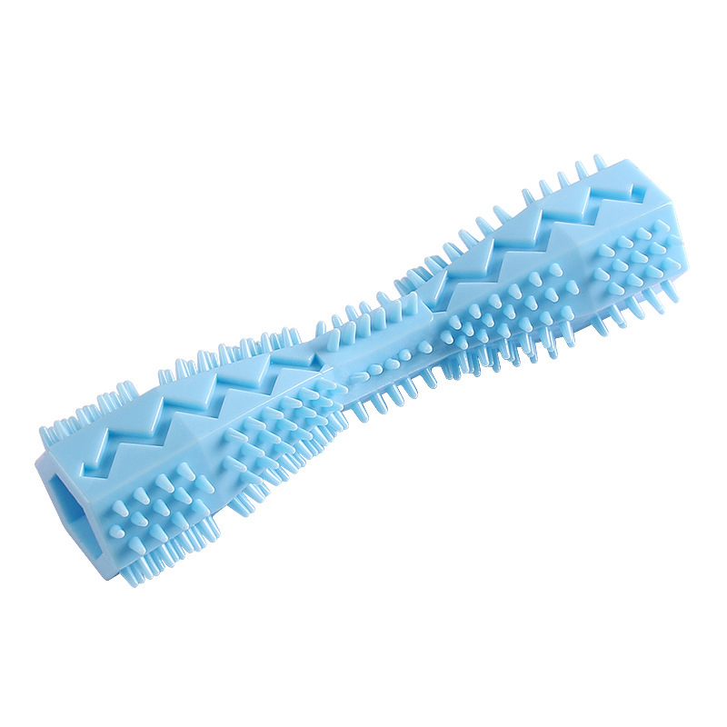 Pet supplies new dog chewing toy pet bite leakage food toy tpr dog toothbrush molar tooth cleaning stick