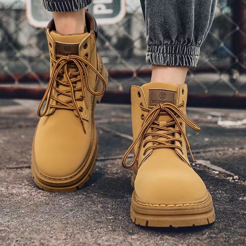Martin boots men's new autumn and winter popular men's boots Korean style fashionable all-match lace-up high-top British style casual fashionable shoes