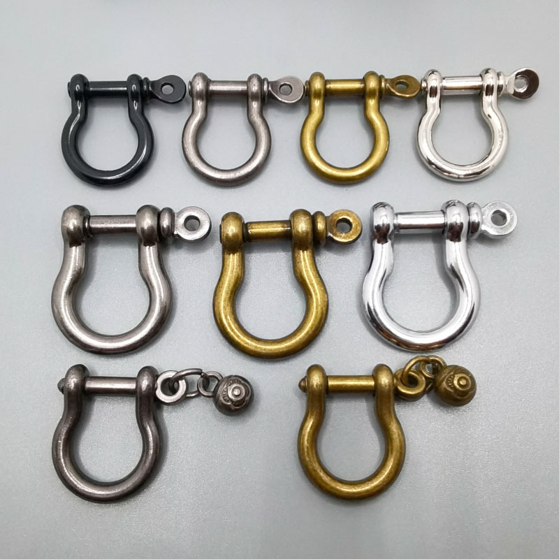 Factory wholesale luggage accessories horseshoe buckle vintage handmade diy keychain accessories alloy buckle U-shaped horseshoe buckle