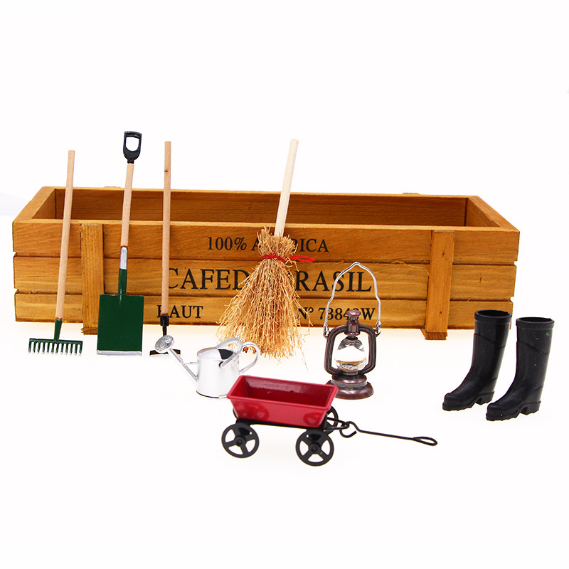 1:12 doll house dollhouse 9 mini simulation garden tools decoration set accessories miniature scene