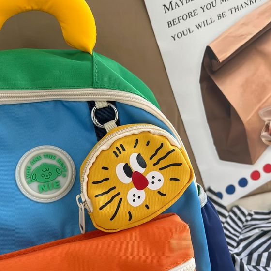 Kindergarten Schoolbag Boys and Girls Small Backpack 3-6 Years Old Baby Animal Children Backpack Dopamine Schoolbag