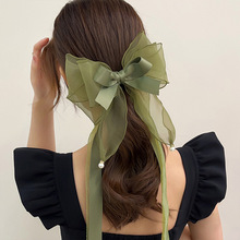 2024 new rhinestone colored glaze flower gun black hairpin high sense back of the head half tie grip clip exquisite shark hair accessories_voghion.com