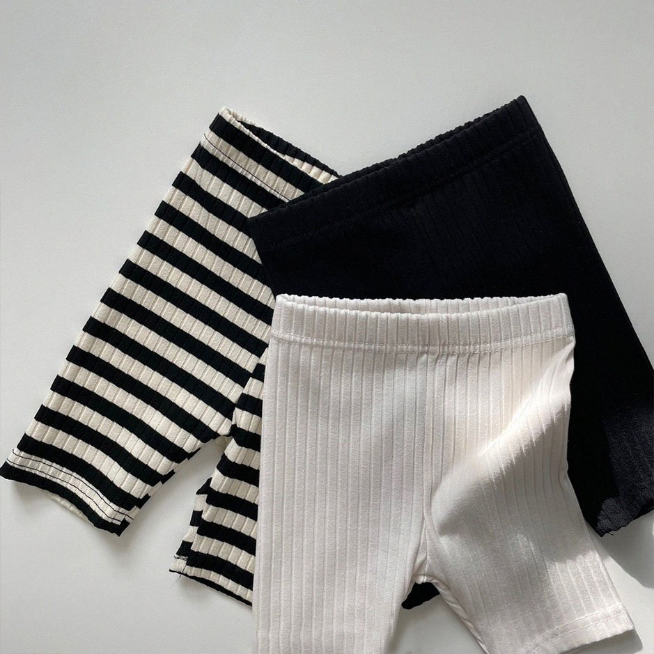 Girls' Middle Pants 2023 Spring New Korean Organic Cotton Outer Wear Pants Riding Pants Children's High Stretch Pants