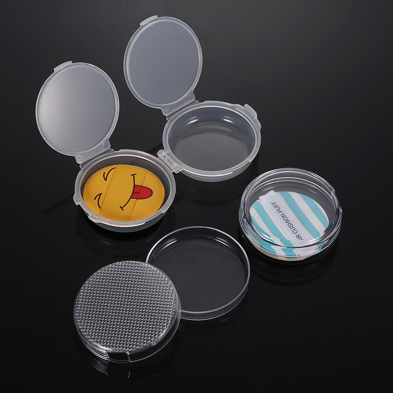 Puff plastic box double eyelid stickers pp box transparent hardened square storage box makeup tools packing box jewelry box