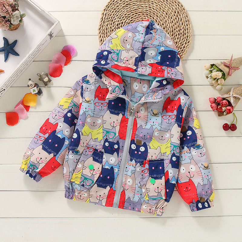 Cross-border children's coat spring and autumn children's Korean zipper hoodie 2023 new spring baby jacket