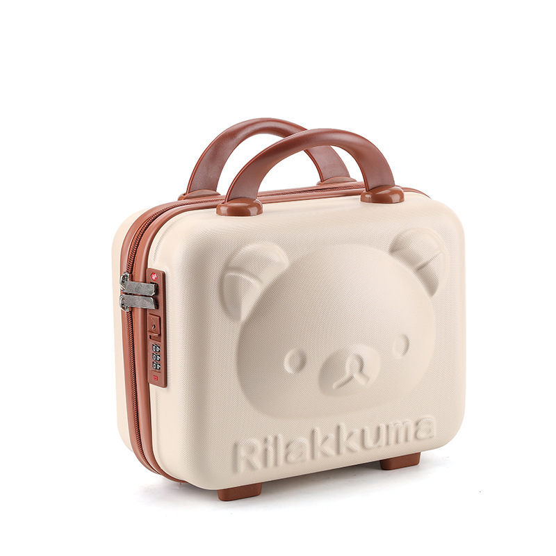 Wholesale Korean version of 14 inch Bear Suitcase small password mini luggage storage makeup bags women