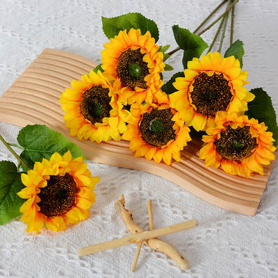 Simulation Sunflower European Latin Single Sunflower Simulation Flower Home Decoration Pastoral Sun Flower