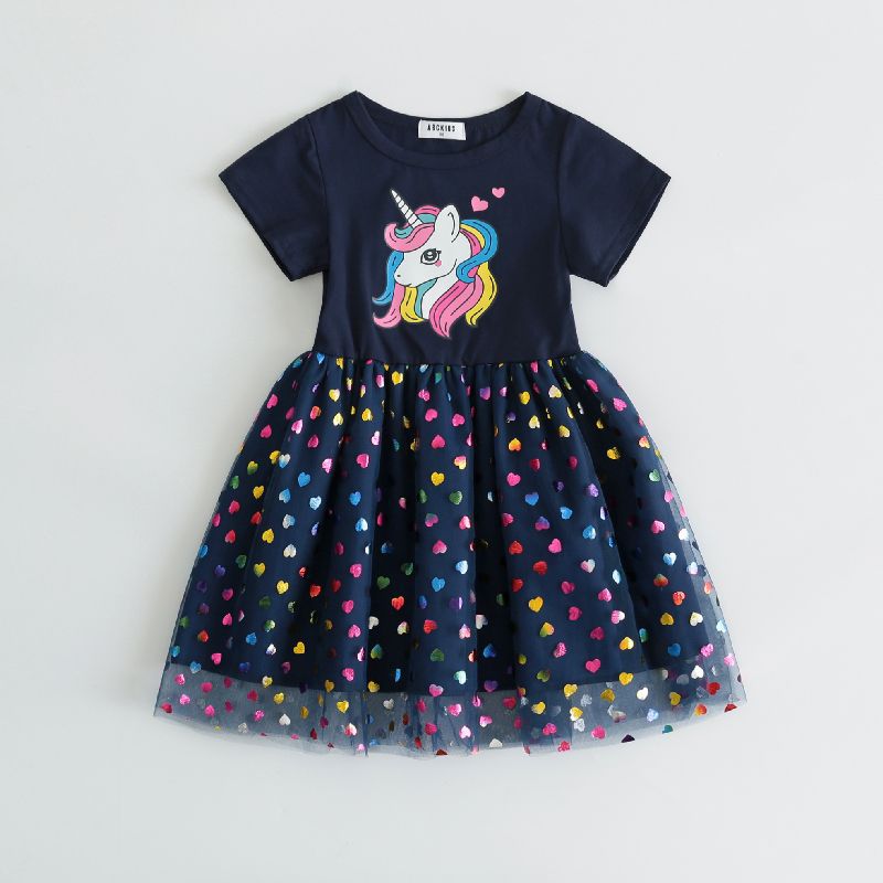 Girls' Summer Dress New 2025 Stylish dress Girl's Summer Princess Vacant Dress