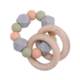 Amazon new baby beech wood bite music silicone baby grinding stick diy bracelet bite music foreign trade Toys
