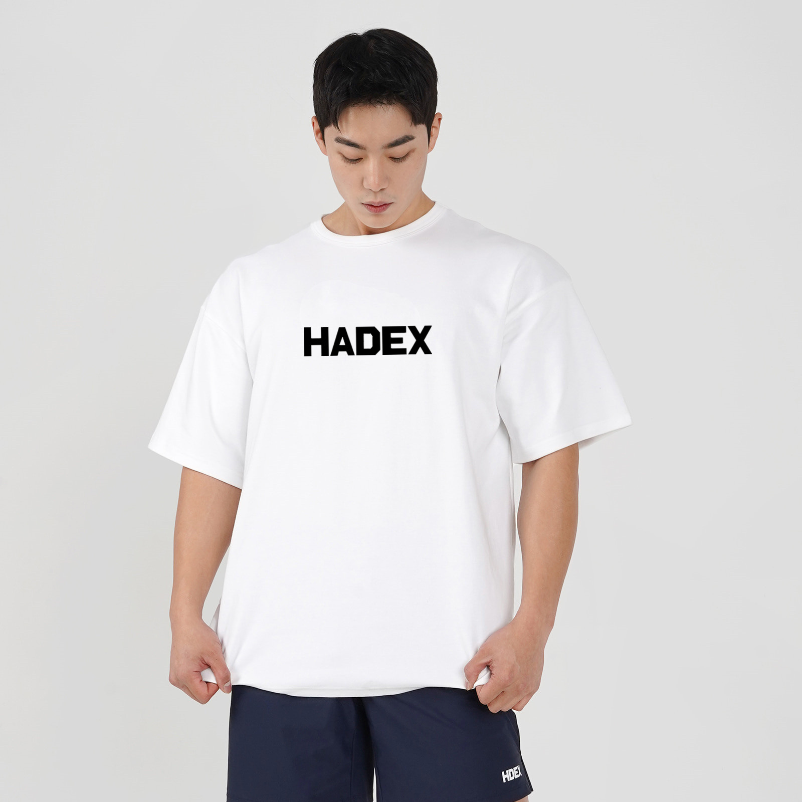Fitness short sleeve men's loose training running half sleeve brothers elastic breathable cotton sports T-shirt bottoming shirt fashion