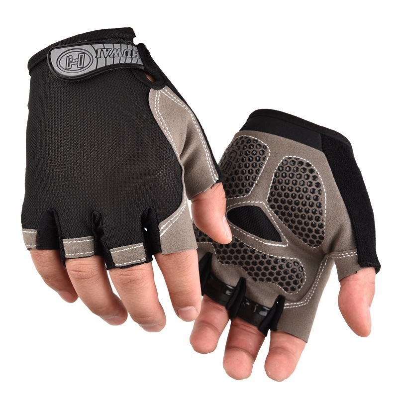Spring and Autumn Riding Sports Gloves Half Finger Men's and Women's Bicycles Short Finger Riding Gloves Factory Direct Supply