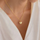 Gold single-layer love necklace