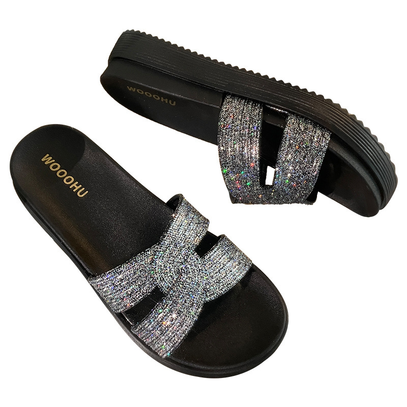 Gao Meilun Fairy Style Thick Bottom Slippers Women's Summer Outwear Fashion ins Trendy Height Increasing Internet Celebrity Explosive Thong Cake Sandals