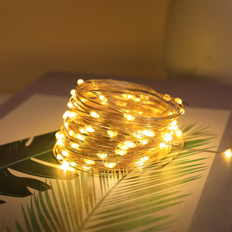 Waterproof led solar light with light bar outdoor stall decoration new remote control solar copper wire light string wholesale