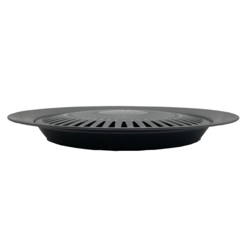 Korean Style Barbecue Plate Barbecue Plate Cartridge Oven Grill Plate Household Smokeless Non-stick Round Grill Plate Thickened Factory Direct Sale