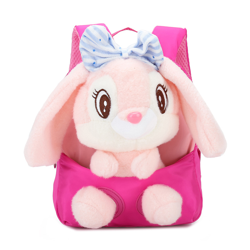 New Children's Backpack Cute Rabbit Doll Student Kindergarten Schoolbag Creative Baby Backpack Wholesale Printing