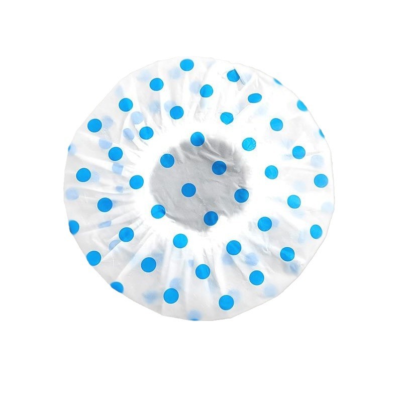 Home waterproof shower cap bathroom cute dot shower cap Women's thickened shampoo cap oil-proof smoke-proof hat