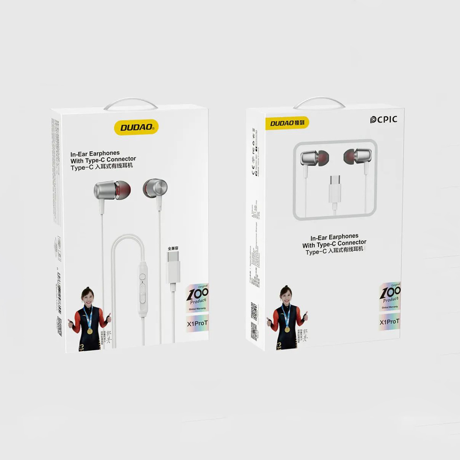 Unique X1ProT New type-c Headset Wired In-Ear Suitable for Huawei Apple 15 Xiaomi Wire Control Headset