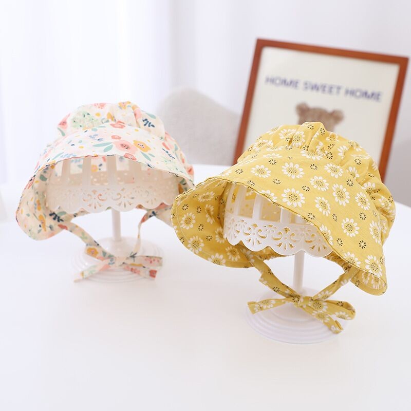 Baby Hat Spring Female Baby Spring and Autumn Thin Princess Cap Pure Cotton Korean Style Spring and Summer Newborn Girls' Toe Cap