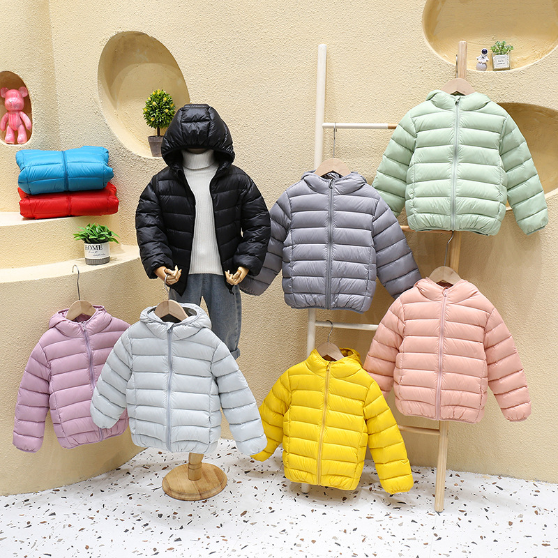 Autumn and Winter Children's Lightweight Down Jacket Boys' Baby's Western Style Children's Clothing Girls' Big Children's Parental Coat