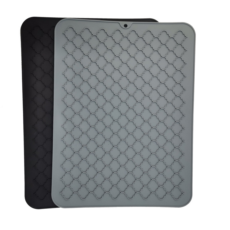 Amazon Silicone Non-slip Drain Mat Large Foldable Rollable Kitchen Dishwasher Countertop Tableware Heat Insulation Mat Placemat