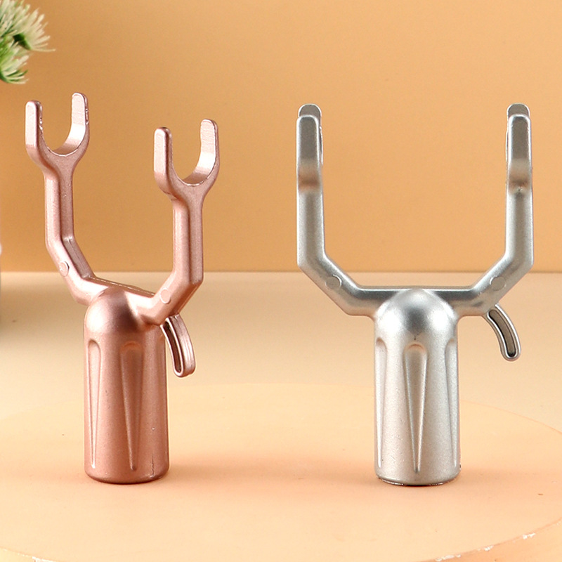Factory wholesale aluminum alloy clothes fork head accessories hanging clothes fork thickened 19mm tube clothes pole joint multi-color optional