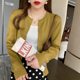 Cardigan knitted coat women's spring and autumn outer wear thin sweater spring 2024 new black long sleeve autumn and winter top