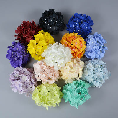 Simulation 54 head hydrangea flower diameter 17cm lollipop hydrangea head Amazon hot selling garland flower arrangement